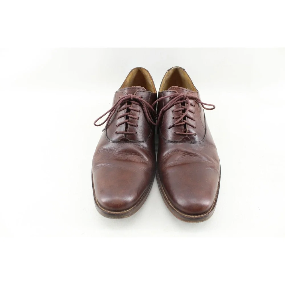 COLE HAAN GRAND OS MADISON C12848 OXFORD PLAIN TOE BROWN LEATHER SHOE MENS 10.5M